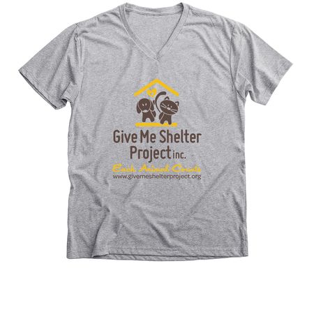 Campaign: GMSP Logo Apparel For Volunteers, a Athletic Heather Premium V-Neck Tee