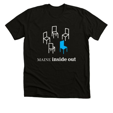 Maine Inside Out Apparel, a Solid Black Blend Premium Unisex Tee