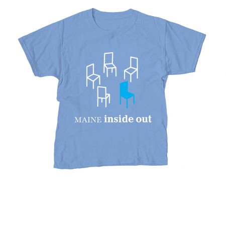 Maine Inside Out Apparel, a Carolina Blue Youth Unisex Tee