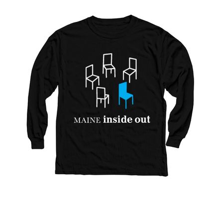 Maine Inside Out Apparel, a Black Youth Long Sleeve Tee