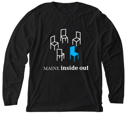Maine Inside Out Apparel, a Solid Black Blend Premium Long Sleeve Tee