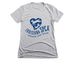 LASPCA Blue Logo, a Dark Heather Grey Women's Slim Fit Tee