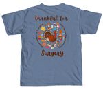Upstate Surgery- Thankful, a Blue Jean Comfort Colors Unisex Tee (back-view)