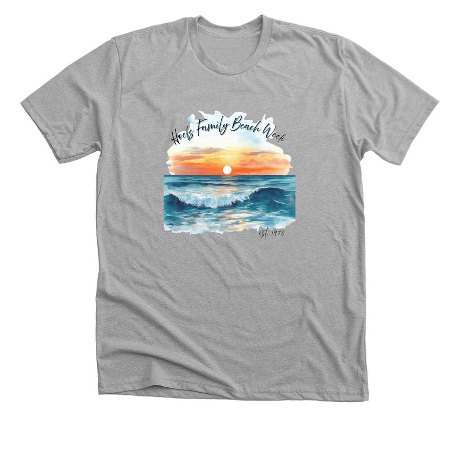 Sunset Wave, a Athletic Heather Premium Unisex Tee
