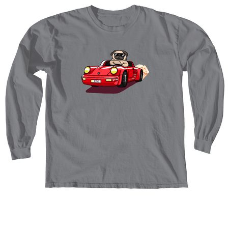 Pugsche Driver, a Granite Comfort Colors Long Sleeve Tee