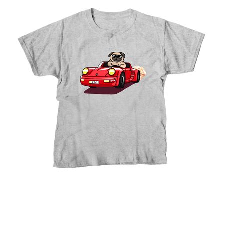 Pugsche Driver, a Sport Grey Youth Unisex Tee