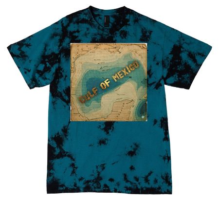 Gulf of Mexico- FDT, a Black/ Teal Crystal Tie Dye Tee