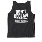 Don't Declaw Shirts&nbsp;, a Black Comfort Colors Tank Top (back-view)