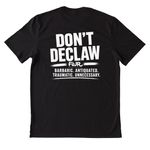 Don't Declaw Shirts&nbsp;, a Deep Black Allmade Heavyweight Recycled Cotton Tee (back-view)