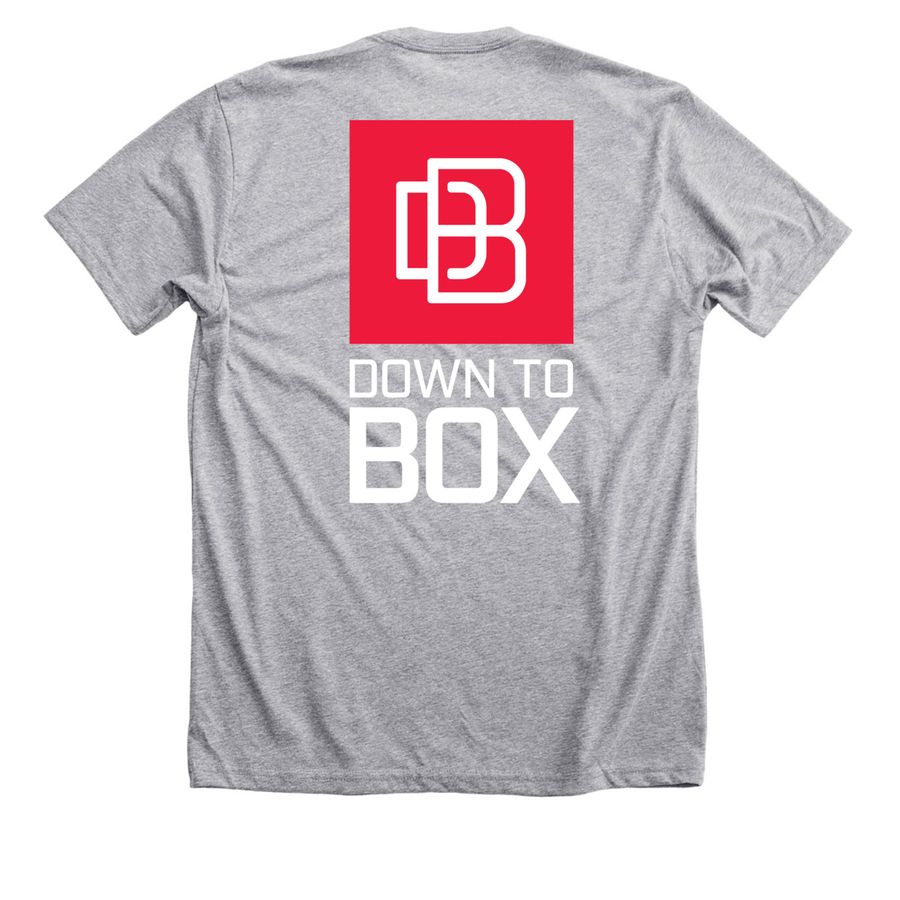 Down to Box Shirts/Tanks, a Athletic Heather Premium Unisex Tee (back-view)