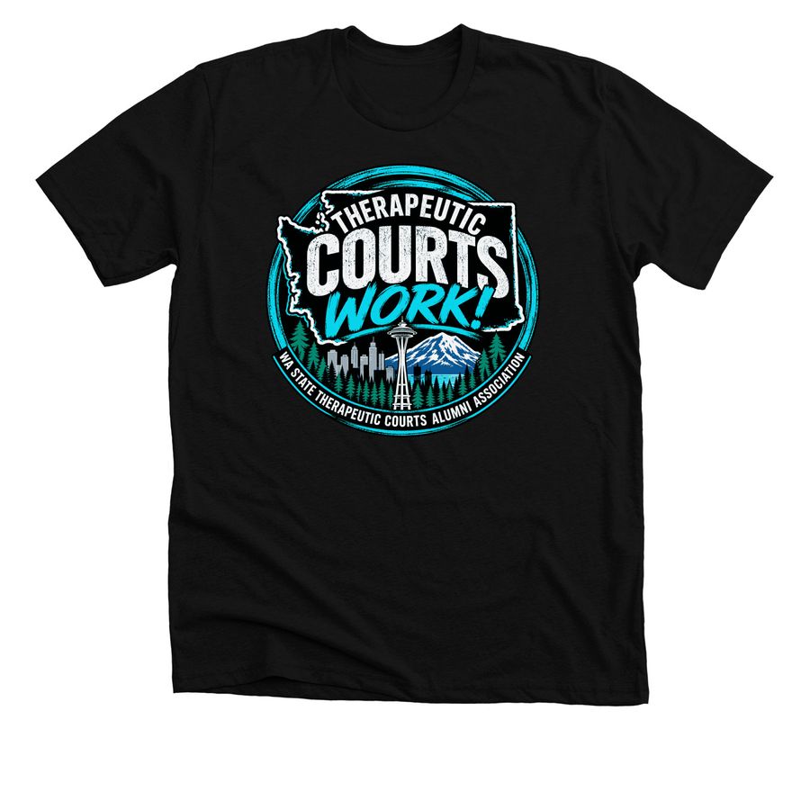 Therapeutic Courts Work!, a Solid Black Blend Premium Unisex Tee