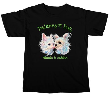 Little Dogs, Big Love, a Black Comfort Colors Unisex Tee