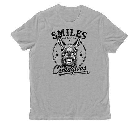 Wear the Smile. Fund their Care., a Granite Grey Heather Allmade Organic Cotton Unisex Tee