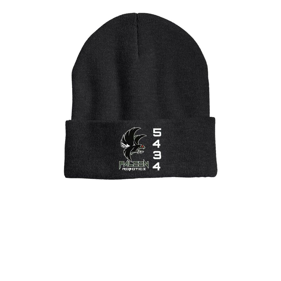 Falcon Robotics - Beanies, a Heather Charcoal Printed Cuffed Beanie