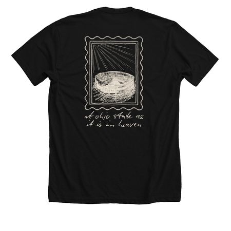 Black Stamp Collection, a Solid Black Blend Premium Unisex Tee (back-view)