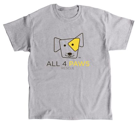 All 4 Paws - Large Front Logo, a Sport Grey Classic Unisex Tee
