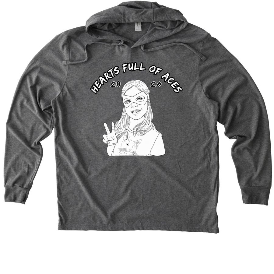 Hearts Full of Aces- 2026, a Aluminum Grey Allmade Eco Triblend Hoodie Tee