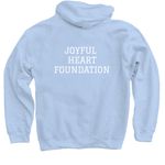 Simple Heart Sweatshirt, a Light Blue Pullover Hoodie (back-view)