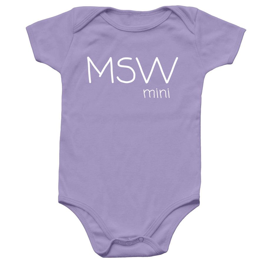 MSW mini, a Lavender Infant Onesie