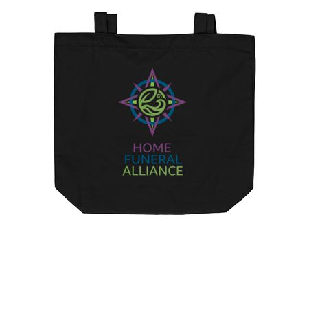 Home Funeral Alliance Tote Bags, a Black Organic Cotton Tote Bag