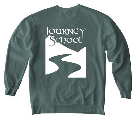 Adult Tees and Sweatshirts, a Blue Spruce Comfort Colors Crewneck Sweatshirt (back-view)