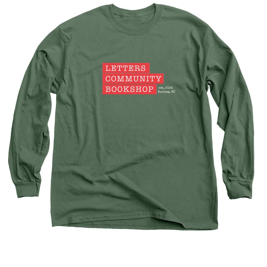 Letters Logo Tee, a Military Green Classic Long Sleeve Tee
