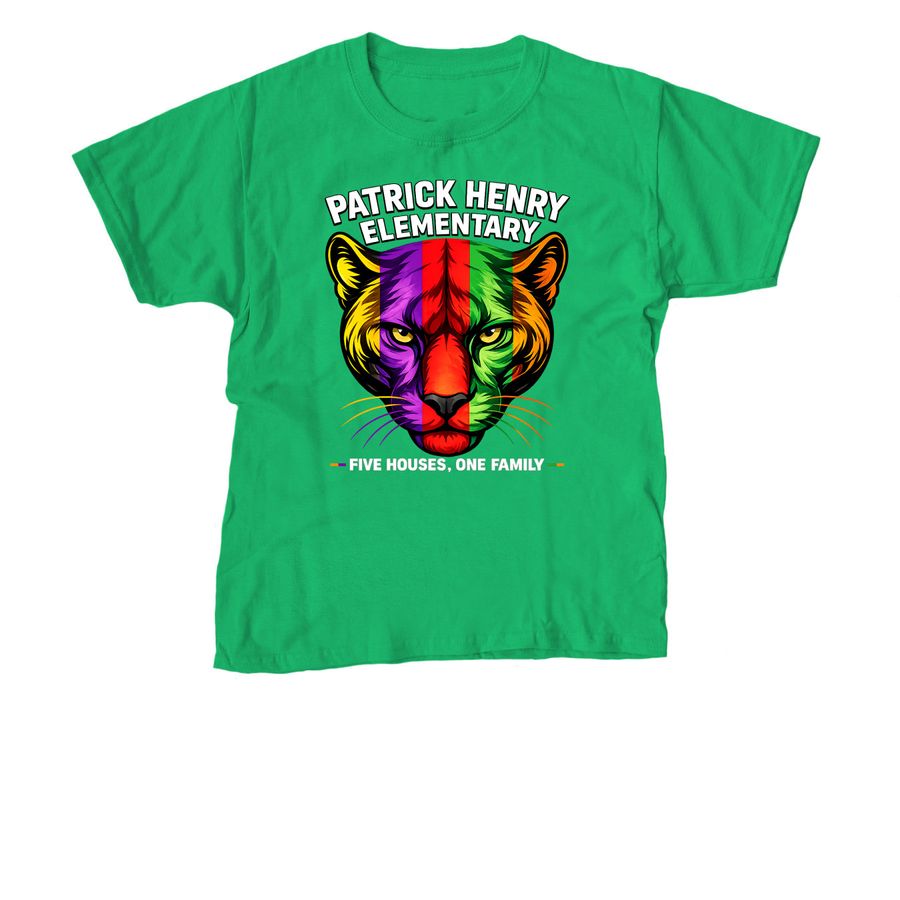 Five Houses - House Pride, a Irish Green Youth Unisex Tee
