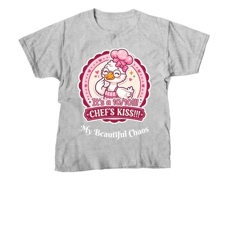 Hattie's Chef's Kiss, a Sport Grey Youth Unisex Tee