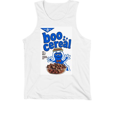 Boo cereal!, a White Premium Cotton Tank