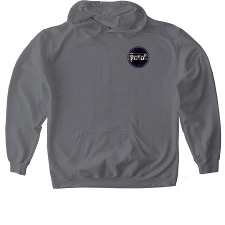 Decaf "Bluish-Green", a Charcoal Gildan Softstyle Pullover Hoodie