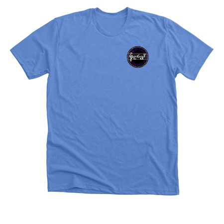 Decaf "Bluish-Green", a Heather Columbia Blue Premium Unisex Tee