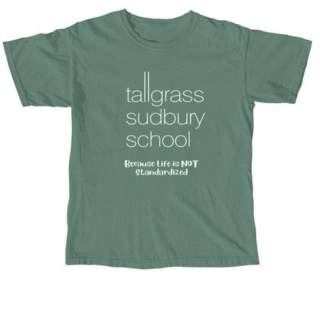Basic Tallgrass Logo and Tagline T, a Light Green Comfort Colors Unisex Tee