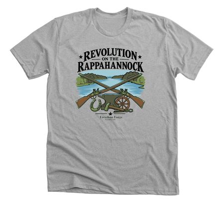 Revolution on the Rappahannock t-shirts, a Athletic Heather Premium Unisex Tee