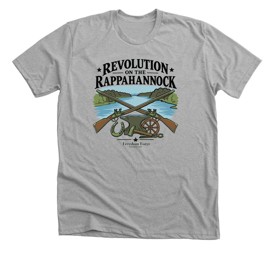 Revolution on the Rappahannock t-shirts, a Athletic Heather Premium Unisex Tee