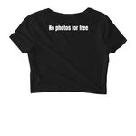 Baddie, a Black Women's Fitted Cropped Tee (back-view)