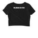 Baddie, a Black Women's Fitted Cropped Tee (back-view)