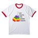 PRIDE MONTH: Queer Rights, a White/ Red Cotton Ringer Tee