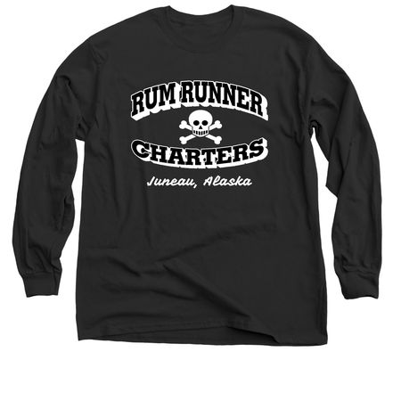 Rum Runner Original Logo, a Black Classic Long Sleeve Tee