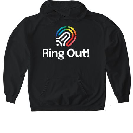 Ring Out Shirts: Dark Colors!, a Black Gildan Softstyle Pullover Hoodie