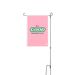be a GOOD neighbor., a White 12" x 18" Yard Flag with Stake