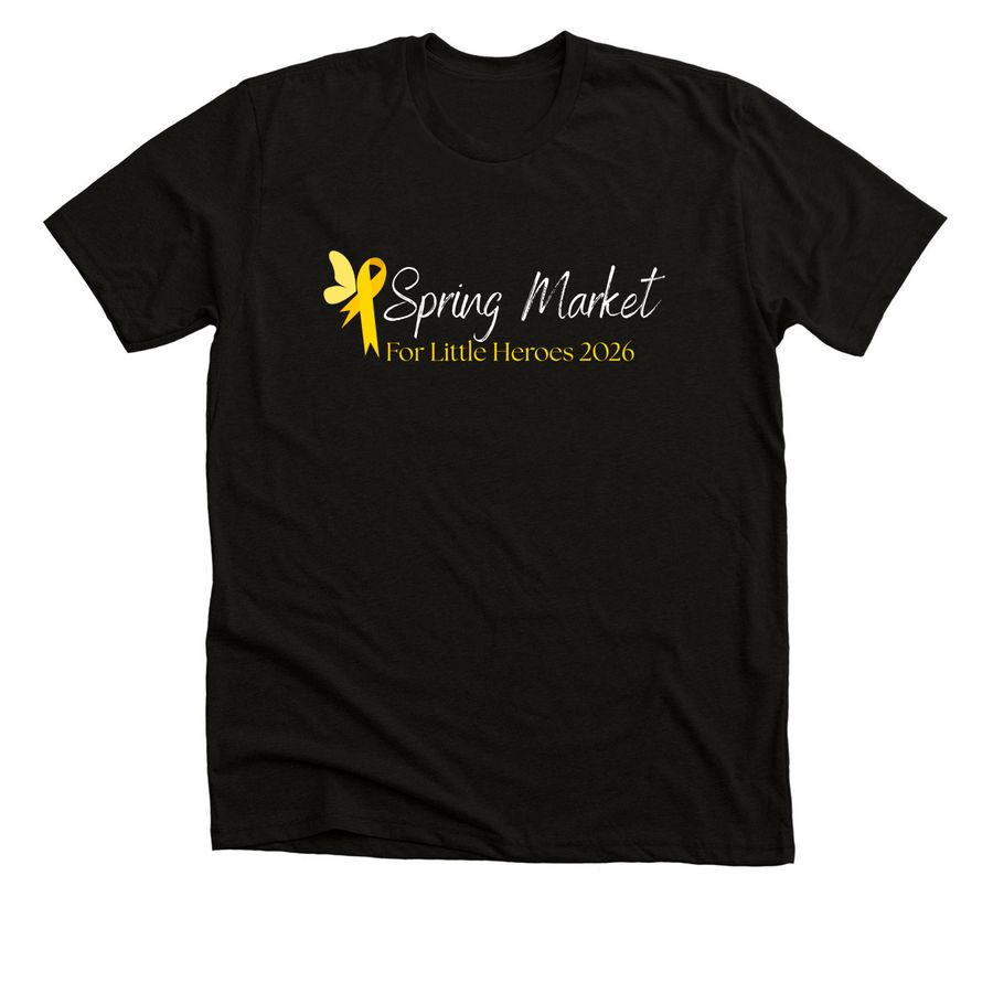 Spring Market for Little Heroes 2026, a Solid Black Blend Premium Unisex Tee