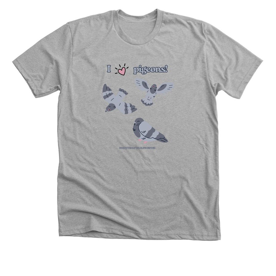I love pigeons!, a Athletic Heather Premium Unisex Tee