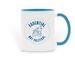 Essential Not Political Mug, a Light Blue Two-Tone Ceramic Mug
