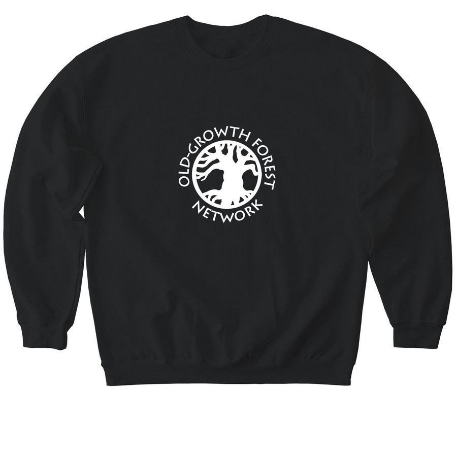 Monochrome OGFN Logo, a Black Softstyle Crewneck Sweatshirt