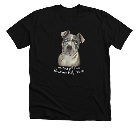 Resting Pit Face with White letters, a Solid Black Blend Premium Unisex Tee