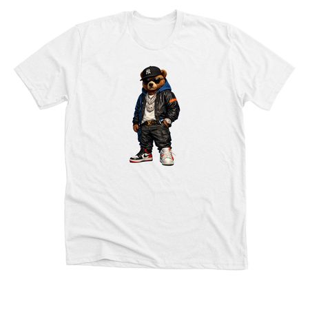 HIP-HOP BEAR, a Solid White Blend Premium Unisex Tee