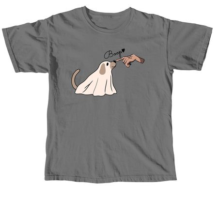 Boop Ghost Dog, a Grey Comfort Colors Unisex Tee