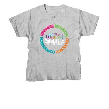 Kindness. Compassion. Inclusion. Advocacy, a Sport Grey Youth Unisex Tee