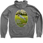 AEAR SPRING FUNDRAISER, a Deep Heather Zip Up Hoodie (back-view)