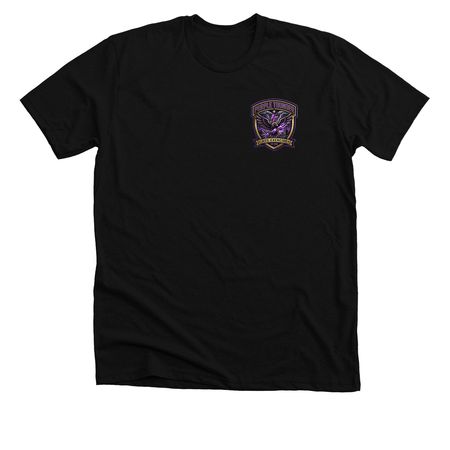 PURPLE THUNDER 26-01, a Solid Black Blend Premium Unisex Tee